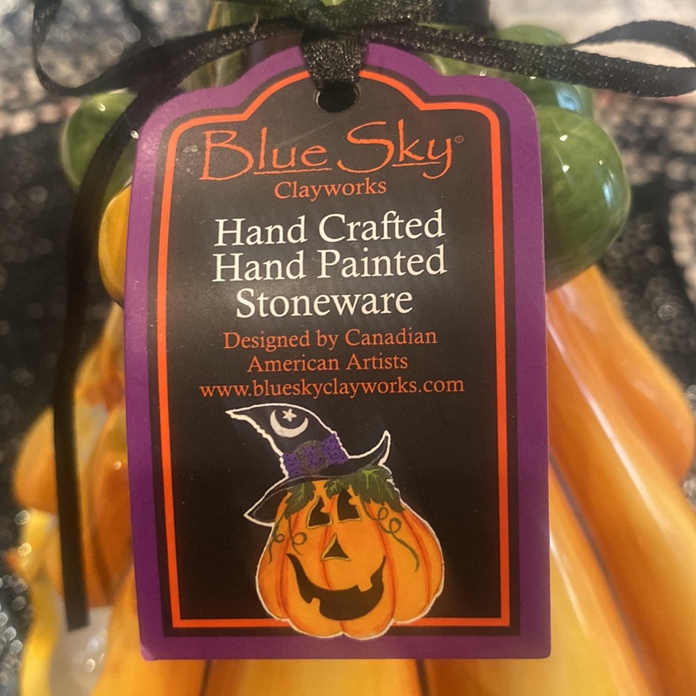 Blue Sky Clayworks Jack O Lantern Tea Light Holder - Picture 4 of 7